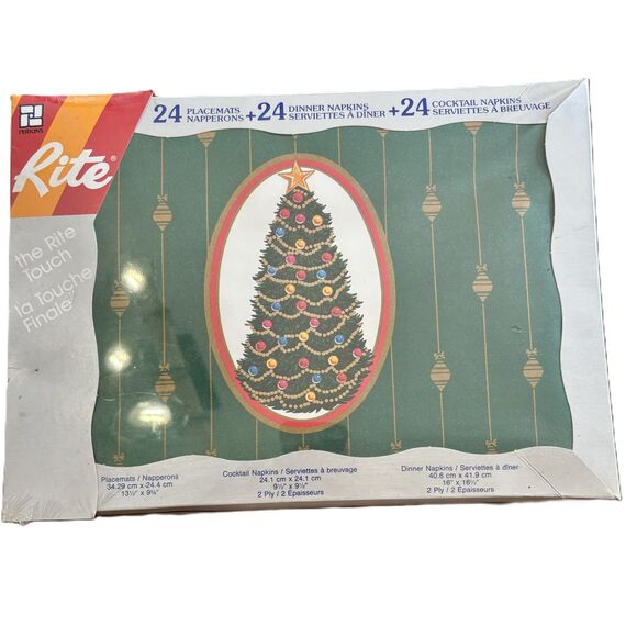 The Rite Touch Vintage Dinner Party Placemats Napkins Cocktail NIP New Sealed - Picture 1 of 9